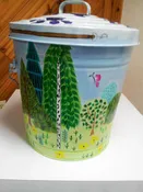 10 Gallon Dog Park Galore Design w/Paws and Bones on Lid