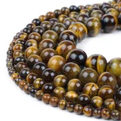 <b>Tiger Eye Genuine </b><br><i> 4mm-8mm</i>