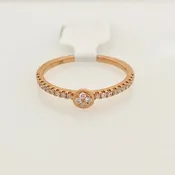 18K Rose Gold Diamond Band Ring