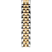 5 Link Two Tone Yellow Gold Plated & Steel Bracelet - Model 44-SS5TG
