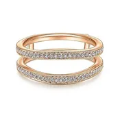 14K Rose Gold Diamond Matching Wedding Band