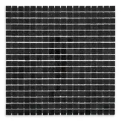 ABSOLUTE BLACK: 5/8" Straight Stack Granite Mosaic (12"×12"×3/8" | polished)