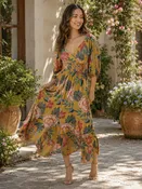 Topaz Floral Midi Dress 276