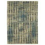 Beige Aquamarine Blue Sapphire Blue Ivory Tan Modern & Contemporary Transitional Industrial Area Rug