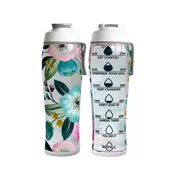 30oz Pretty Flowers Hydration Tracker Bottle