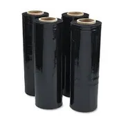 15" X 1500FT. X 80 GA. BLACK STRETCH WRAP (4 ROLLS/CASE)