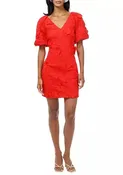 Adelyn Rae Puff Sleeve 3D Mini Dress