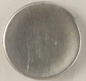105 M Concave Pewter Button. Hand made in the USA