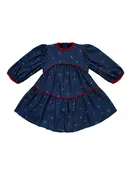 Alitsa Navy/Red Floral Dress