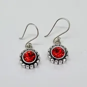 Orange CZ Dangle Earrings — Leonard Jewelry