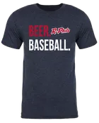 108 Stitches Navy Beer Baseball Cotton T-Shirt
