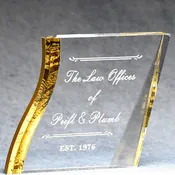 Acrylic Angled Square Paperweight