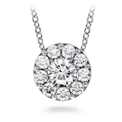 18K White Gold Fulfillment 0.46cttw Diamond Pendant Necklace, 8mm