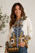 Bordering on Beautiful Blouse