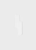 10315 Mayoral Girls Footed Woven Tights, White