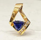Tanzanite and Diamond Pendant Slide — Wooldridge Jewelers