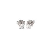 14 Karat White Gold Diamond stud earrings.