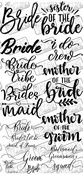 Bridal Gang Sheet #3 – Black – Direct to Film Transfer