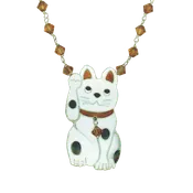 Lucky Cat crystal neck. — Bamboo Jewelry