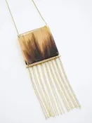 Horn Fringe Necklace