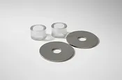 1-1/4" - Metal Washers (Gaskets) and Plastic Bushings for Pro-line Series Back-to-Back Ladder Pull Handles, Stainless Steel, Pack of  2