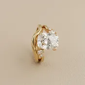 2.50 Carat Cushion Cut Engagement Ring Set