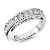 14K White Gold 0.23ct Diamond Wedding Band
