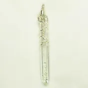 9j8302 - Polished Chlorite Included Quartz Crystal DT w/ Generators