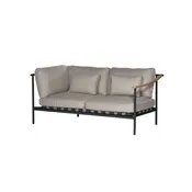 Barlow Tyrie Around Deep Seating Double Module - Aluminum (L) / Teak (R) Arms