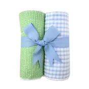 3 Marthas Set of 2 Burp Cloths Train