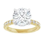 3 Carat Round – Hidden Halo Engagement Ring – Style #GTJ4037-round-14kyw
