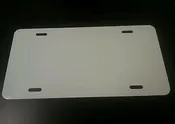 .024 White Aluminum Car Tag