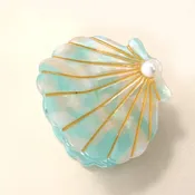 Beach Club Seashell Claw Clip - Mint