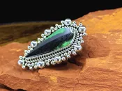 Green Garnet ring by Artie Yellowhorse — The Naja