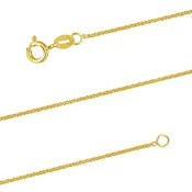 14kt Yellow Gold Plated Sterling Silver 1.3mm Cable Chain Necklace Nickel-Free, 15-24 Inch