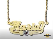Name Necklace with Birthstone #NNP1C