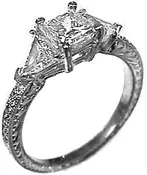 1 1/2ct Princess Cut Diamond with Details