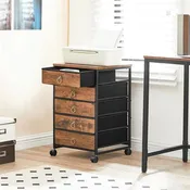 5-Drawer Chest File Cabinet - 15.7D x 15.7W x 25.7H