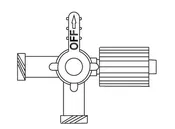B Braun #456020 4-Way Stopcock w/1 SPIN-LOCK Connector