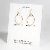 14K Gold Filled Handmade earrings Fish