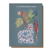 Cat With Bowtie Birthday Card