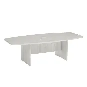 8' Boat Shape Conference Table Arcadia White
