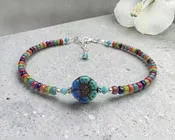 10" Bohemian Bloom Floral Anklet