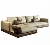 2pc Modern Half Leather Sectional Sofa S2506 — Stendmar