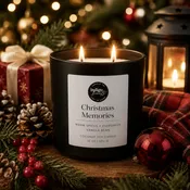 Christmas Memories Winter Candle | 11 oz. Matte Black Jar