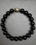 Black Obsidian Gemstone Bracelet 8mm