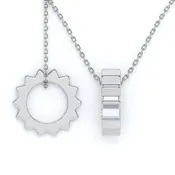 14K White Gold Pendant