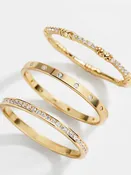 Culbreth's Jewelers Maddie 18K Gold Ring Set - Gold Pavé Stacking Rings