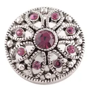 20MM Amethyst February Birthstone Flower Snap