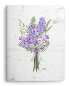 2024 Lovely Lavender Floral Bouquet Flex Cover Planner
